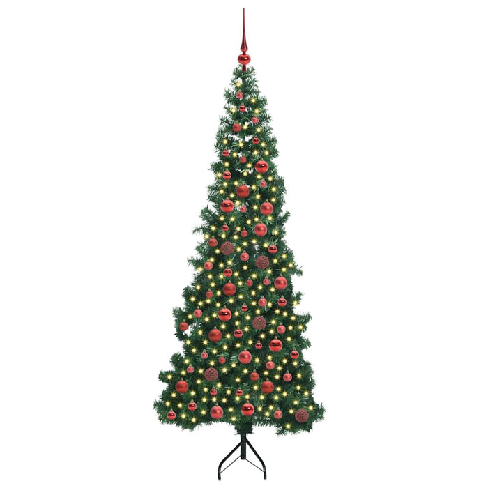 Albero di Natale Artificiale Angolare con 300 LED Verde 180 cm 3397263