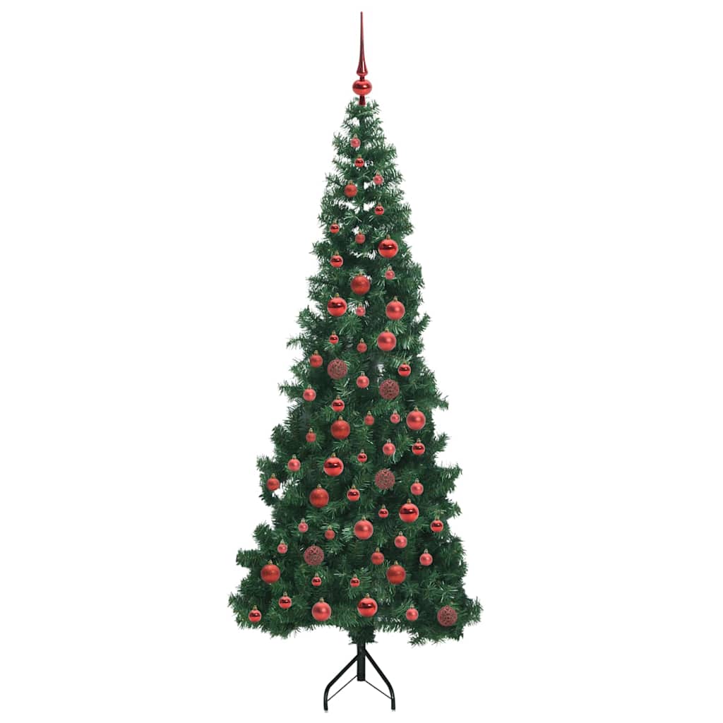 Albero di Natale Artificiale Angolare con 300 LED Verde 180 cm 3397263