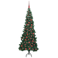 Albero di Natale Artificiale Angolare con 300 LED Verde 180 cm 3397263