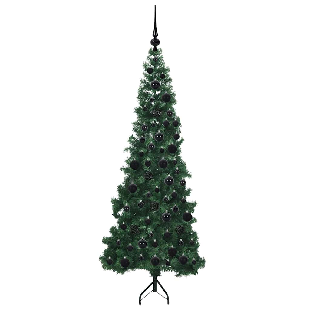 Albero di Natale Artificiale Angolare con 300 LED Verde 180 cm 3397264