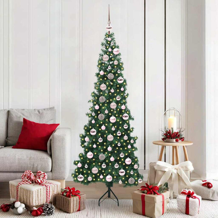 Albero di Natale Artificiale Angolare con 300 LED Verde 180 cm 3397265