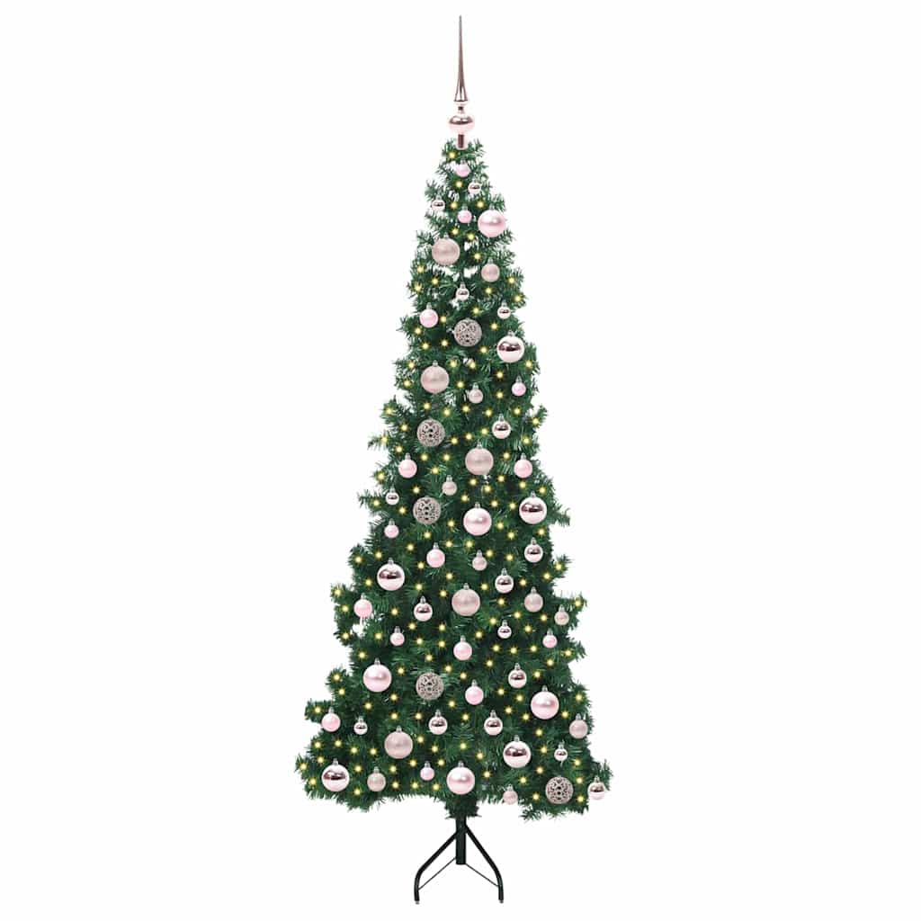 Albero di Natale Artificiale Angolare con 300 LED Verde 180 cm 3397265