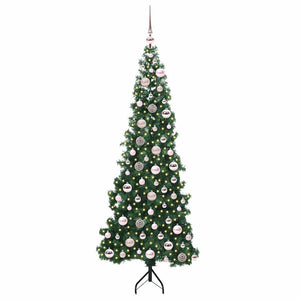 Albero di Natale Artificiale Angolare con 300 LED Verde 180 cm 3397265