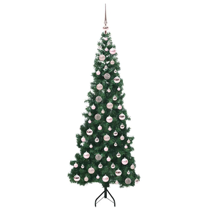 Albero di Natale Artificiale Angolare con 300 LED Verde 180 cm 3397265