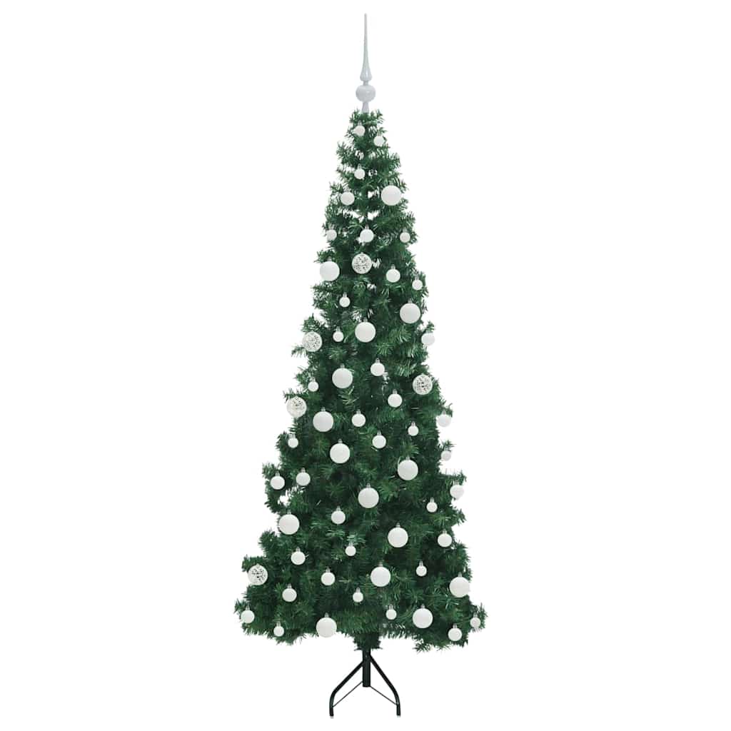 Albero di Natale Artificiale Angolare con 300 LED Verde 180 cm 3397266