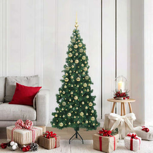 Albero di Natale Artificiale Angolare con 300 LED Verde 180 cm 3397267