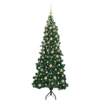 Albero di Natale Artificiale Angolare con 300 LED Verde 180 cm 3397267
