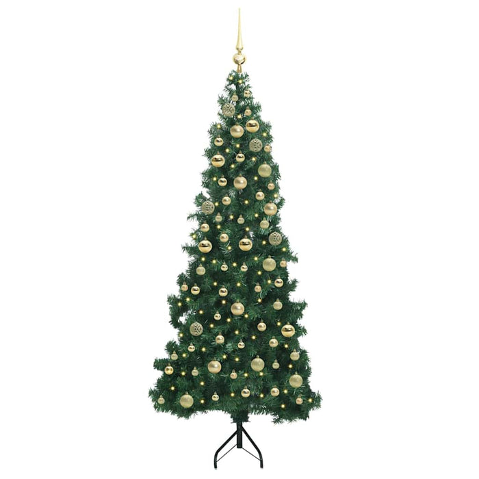 Albero di Natale Artificiale Angolare con 300 LED Verde 180 cm 3397267