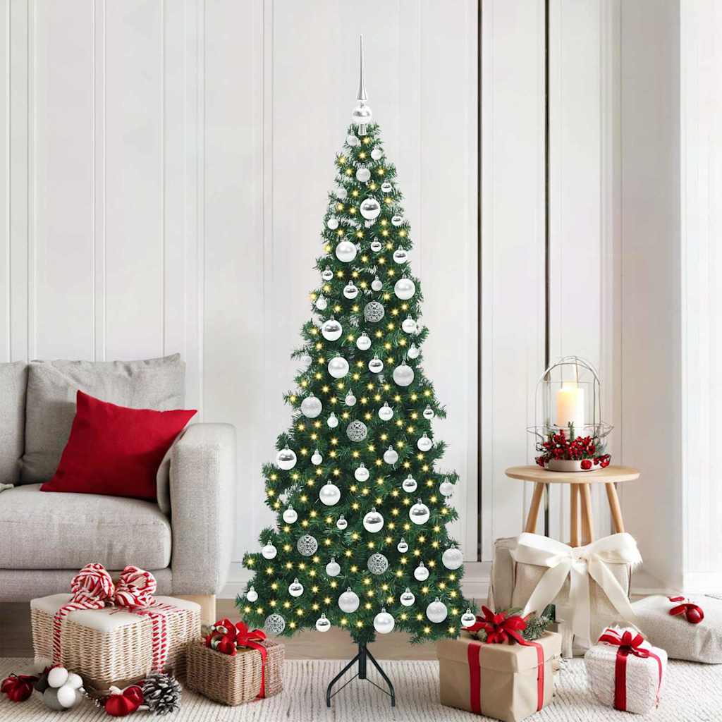 Albero di Natale Artificiale Angolare con 300 LED Verde 180 cm 3397268