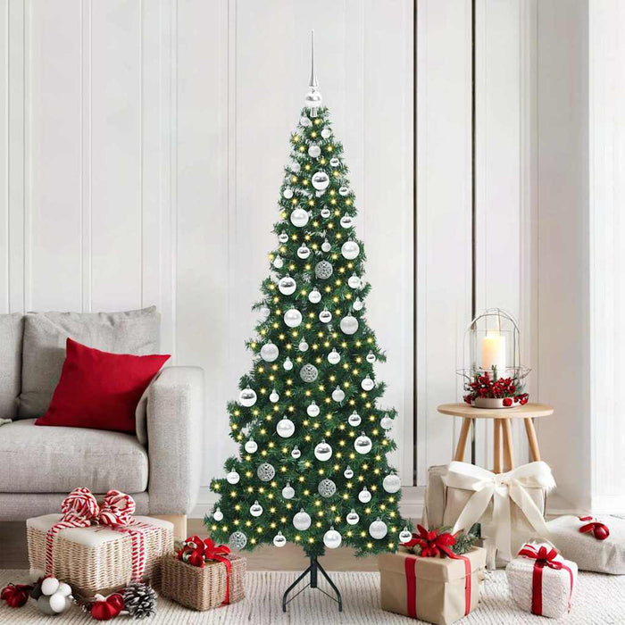 Albero di Natale Artificiale Angolare con 300 LED Verde 180 cm 3397268