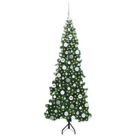 Albero di Natale Artificiale Angolare con 300 LED Verde 180 cm 3397268