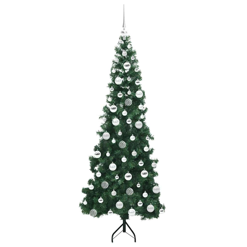 Albero di Natale Artificiale Angolare con 300 LED Verde 180 cm 3397268