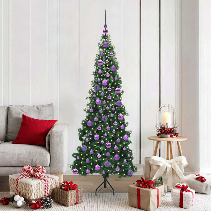Albero di Natale Artificiale Angolare con 300 LED Verde 180 cm 3397269