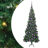 Albero di Natale Artificiale Angolare con 300 LED Verde 180 cm 3397269