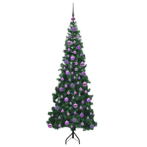 Albero di Natale Artificiale Angolare con 300 LED Verde 180 cm 3397269
