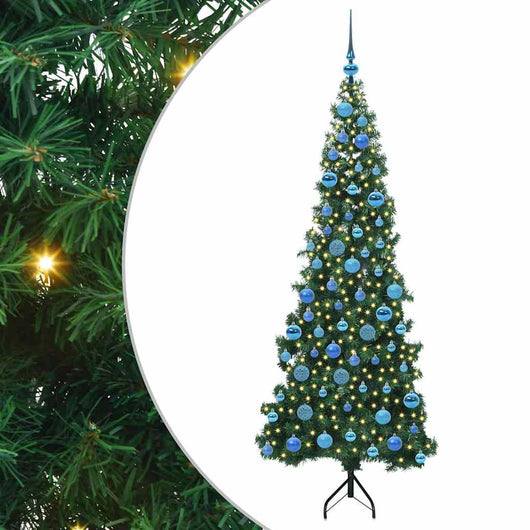 Albero di Natale Artificiale Angolare con 300 LED Verde 180 cm 3397270