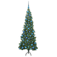 Albero di Natale Artificiale Angolare con 300 LED Verde 180 cm 3397270