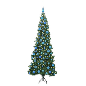Albero di Natale Artificiale Angolare con 300 LED Verde 180 cm 3397270