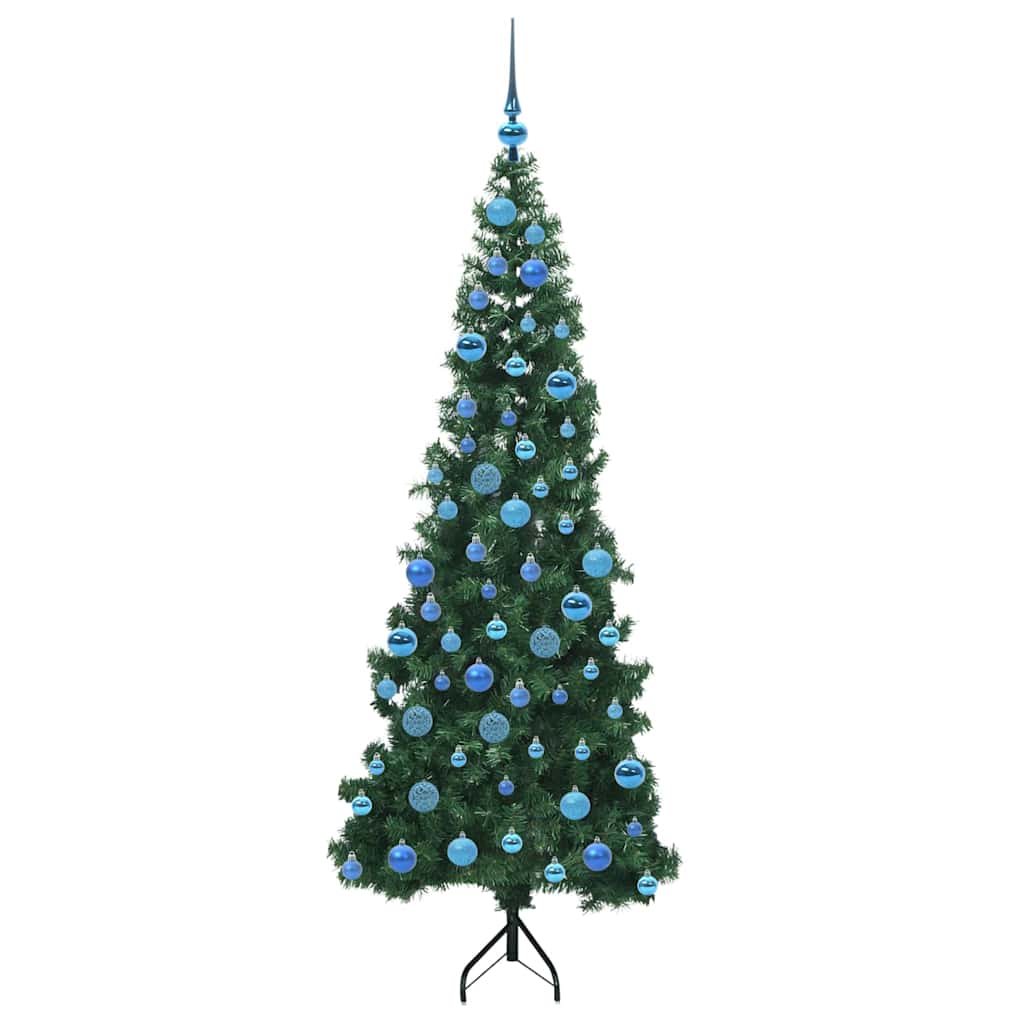Albero di Natale Artificiale Angolare con 300 LED Verde 180 cm 3397270