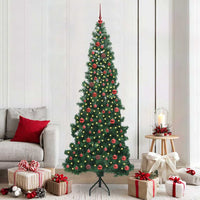 Albero di Natale Artificiale Angolare con 300 LED Verde 210 cm 3397276