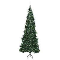 Albero di Natale Artificiale Angolare con 300 LED Verde 210 cm 3397277