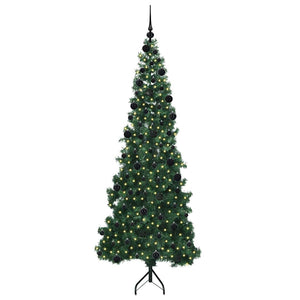 Albero di Natale Artificiale Angolare con 300 LED Verde 210 cm 3397277