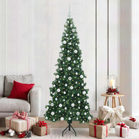 Albero di Natale Artificiale Angolare con 300 LED Verde 210 cm 3397279