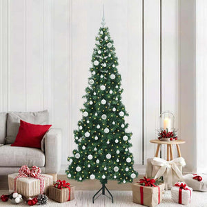 Albero di Natale Artificiale Angolare con 300 LED Verde 210 cm 3397279