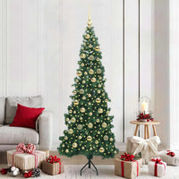 Albero di Natale Artificiale Angolare con 300 LED Verde 210 cm 3397280
