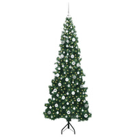 Albero di Natale Artificiale Angolare con 300 LED Verde 210 cm 3397281