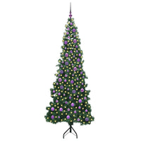 Albero di Natale Artificiale Angolare con 300 LED Verde 210 cm 3397282