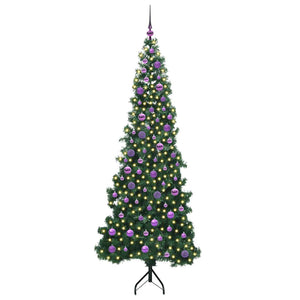 Albero di Natale Artificiale Angolare con 300 LED Verde 210 cm 3397282