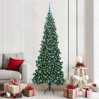 Albero di Natale Artificiale Angolare con 300 LED Verde 210 cm 3397283