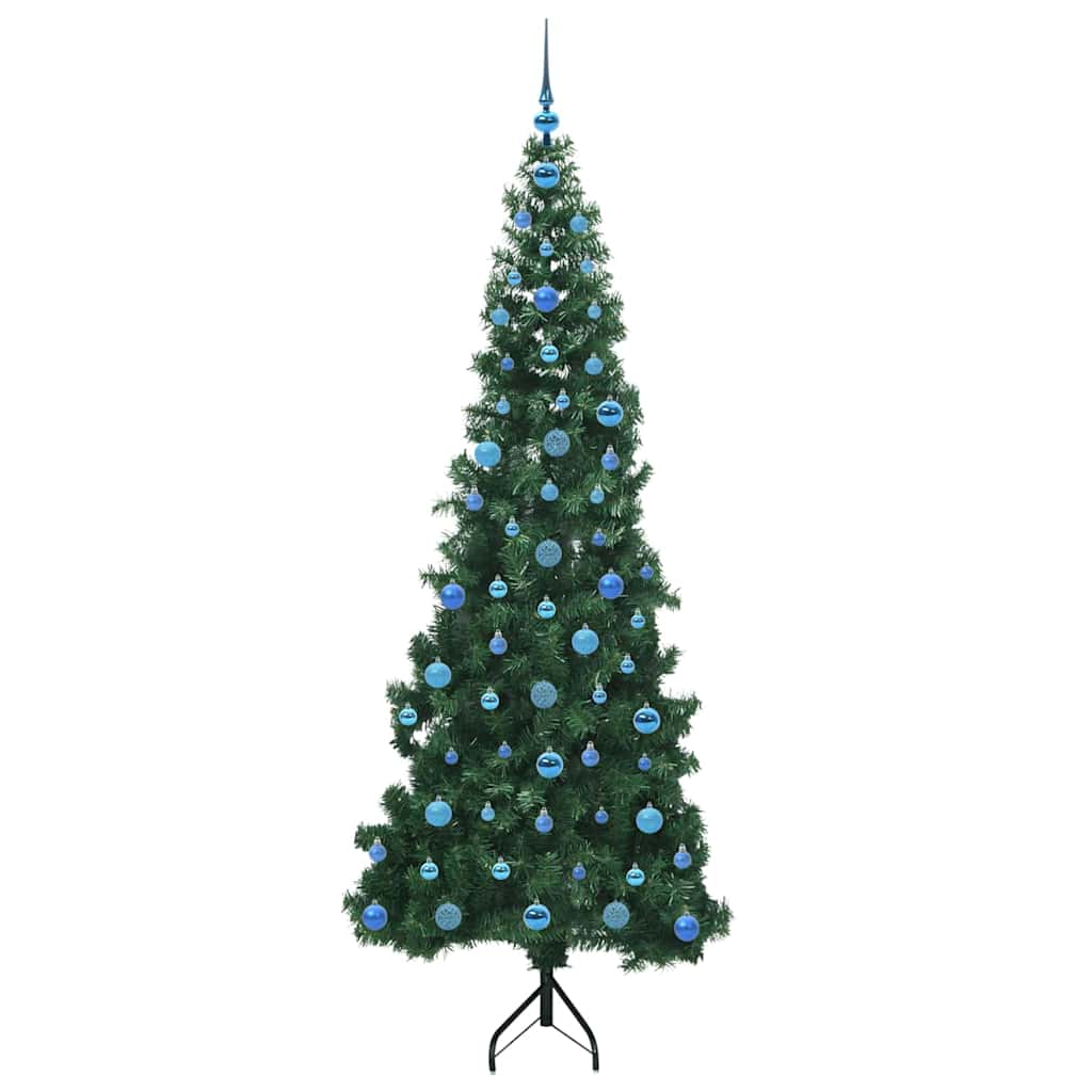 Albero di Natale Artificiale Angolare con 300 LED Verde 210 cm 3397283
