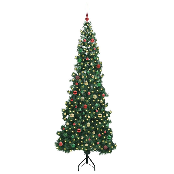 Albero di Natale Artificiale Angolare con 300 LED Verde 210 cm 3397284