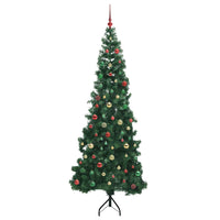 Albero di Natale Artificiale Angolare con 300 LED Verde 210 cm 3397284