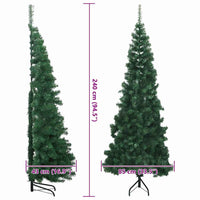 Albero di Natale Artificiale Angolare con 300 LED Verde 240 cm 3397285