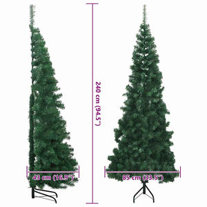 Albero di Natale Artificiale Angolare con 300 LED Verde 240 cm 3397285