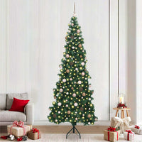 Albero di Natale Artificiale Angolare con 300 LED Verde 240 cm 3397287