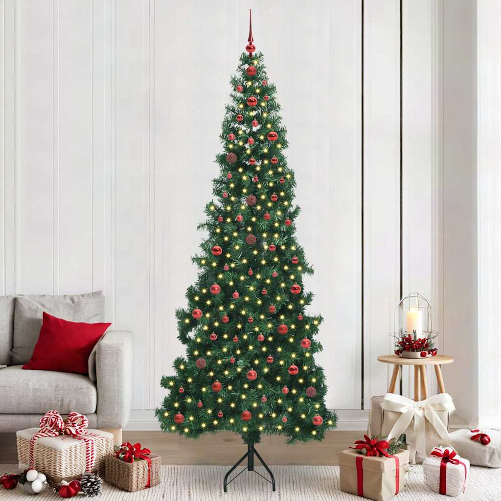 Albero di Natale Artificiale Angolare con 300 LED Verde 240 cm 3397289