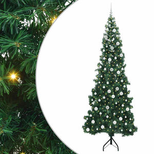 Albero di Natale Artificiale Angolare con 300 LED Verde 240 cm 3397292