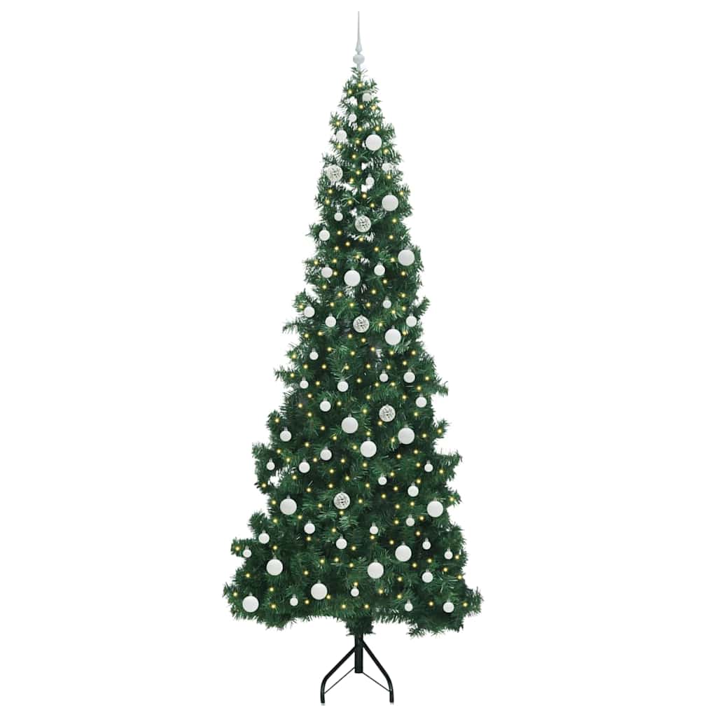 Albero di Natale Artificiale Angolare con 300 LED Verde 240 cm 3397292