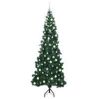 Albero di Natale Artificiale Angolare con 300 LED Verde 240 cm 3397292