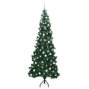 Albero di Natale Artificiale Angolare con 300 LED Verde 240 cm 3397292