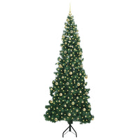 Albero di Natale Artificiale Angolare con 300 LED Verde 240 cm 3397293