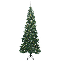 Albero di Natale Artificiale Angolare con 300 LED Verde 240 cm 3397294