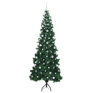 Albero di Natale Artificiale Angolare con 300 LED Verde 240 cm 3397294