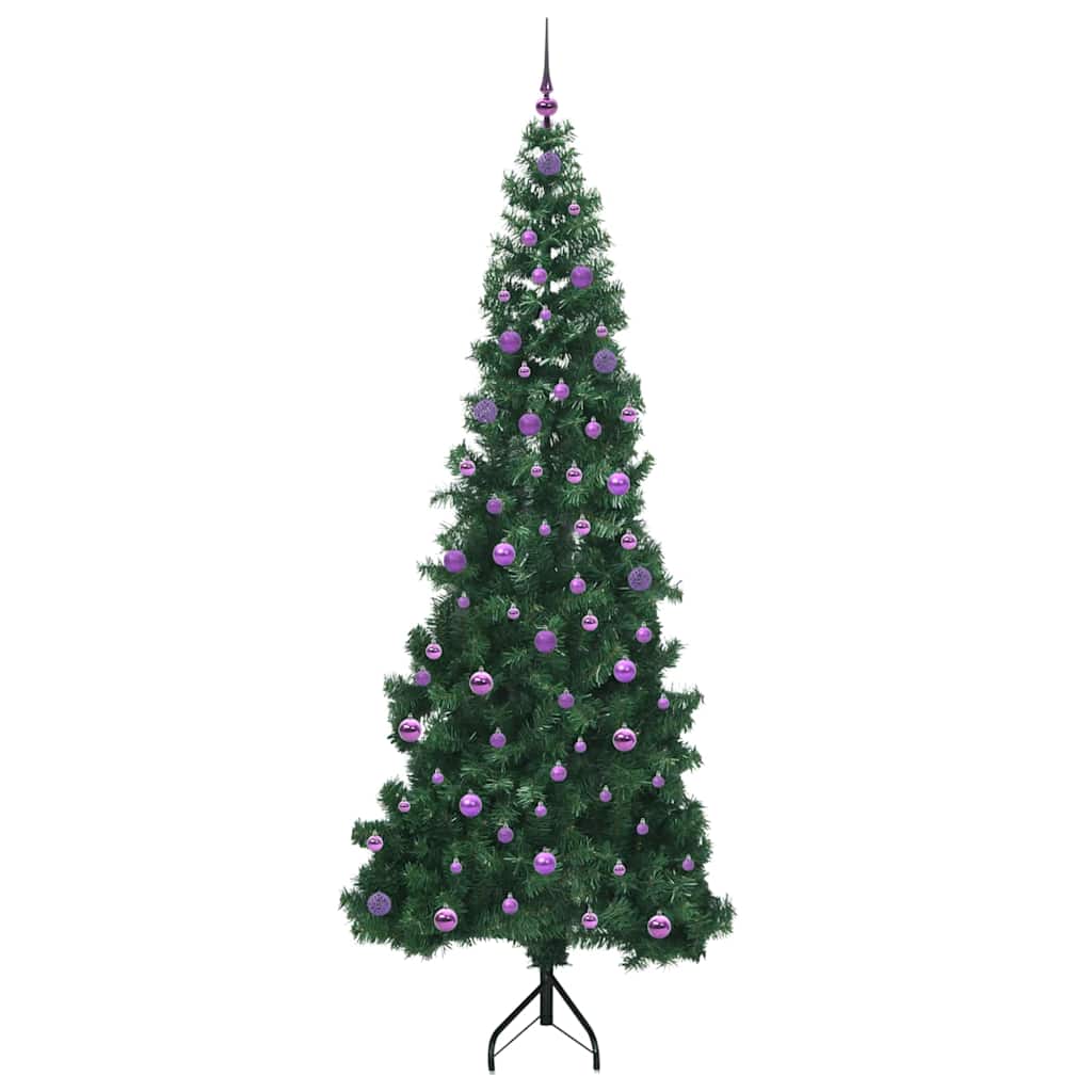 Albero di Natale Artificiale Angolare con 300 LED Verde 240 cm 3397295
