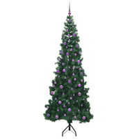 Albero di Natale Artificiale Angolare con 300 LED Verde 240 cm 3397295