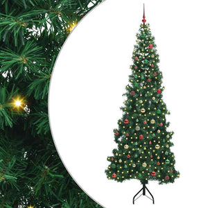 Albero di Natale Artificiale Angolare con 300 LED Verde 240 cm 3397297